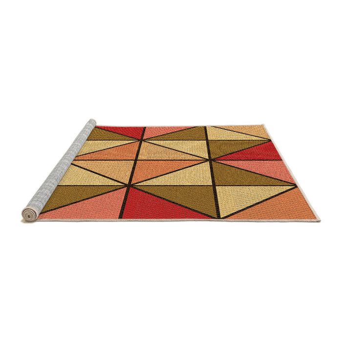 Sideview of Machine Washable Transitional Mahogany Brown Rug, wshpat517org
