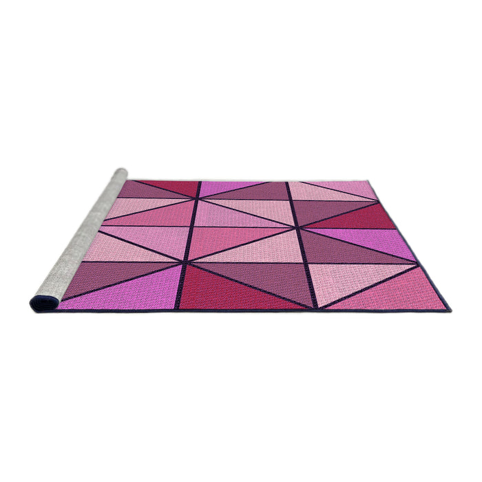 Sideview of Machine Washable Transitional Medium Violet Red Pink Rug, wshpat517pur