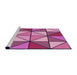 Sideview of Machine Washable Transitional Medium Violet Red Pink Rug, wshpat517pur