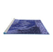 Sideview of Machine Washable Transitional Light Slate Blue Rug, wshpat519blu