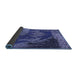 Thickness of Patterned Light Slate Blue Rug, pat519blu