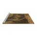 Sideview of Machine Washable Transitional Cinnamon Brown Rug, wshpat519brn