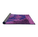 Thickness of Patterned Purple Rug, pat519pur