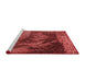 Sideview of Machine Washable Transitional Red Rug, wshpat519rd