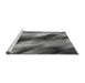 Sideview of Machine Washable Transitional Black Rug, wshpat52gry