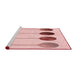 Sideview of Machine Washable Transitional Pink Rug, wshpat520rd