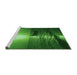 Sideview of Machine Washable Transitional Dark Green Rug, wshpat521grn