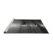 Sideview of Machine Washable Transitional Black Rug, wshpat521gry