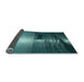 Thickness of Patterned Medium Teal Green Rug, pat521lblu
