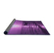 Thickness of Patterned Dark Magenta Purple Rug, pat521pur