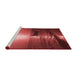 Sideview of Machine Washable Transitional Red Rug, wshpat521rd