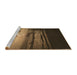 Sideview of Machine Washable Transitional Cinnamon Brown Rug, wshpat522brn