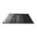 Sideview of Machine Washable Transitional Gunmetal Gray Rug, wshpat522gry