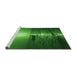 Sideview of Machine Washable Transitional Dark Green Rug, wshpat523grn