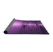 Thickness of Patterned Dark Magenta Purple Rug, pat523pur