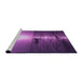 Serging Thickness of Machine Washable Transitional Dark Magenta Purple Rug, wshpat523pur