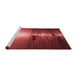 Sideview of Machine Washable Transitional Red Rug, wshpat523rd