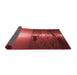 Thickness of Patterned Red Rug, pat523rd
