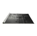 Sideview of Machine Washable Transitional Charcoal Black Rug, wshpat524gry