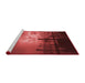 Sideview of Machine Washable Transitional Red Rug, wshpat524rd