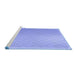 Sideview of Machine Washable Transitional Light Slate Blue Rug, wshpat525blu