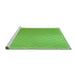 Sideview of Machine Washable Transitional Emerald Green Rug, wshpat525grn