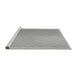 Sideview of Machine Washable Transitional Silver Gray Rug, wshpat525gry