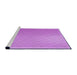 Sideview of Machine Washable Transitional Violet Purple Rug, wshpat525pur