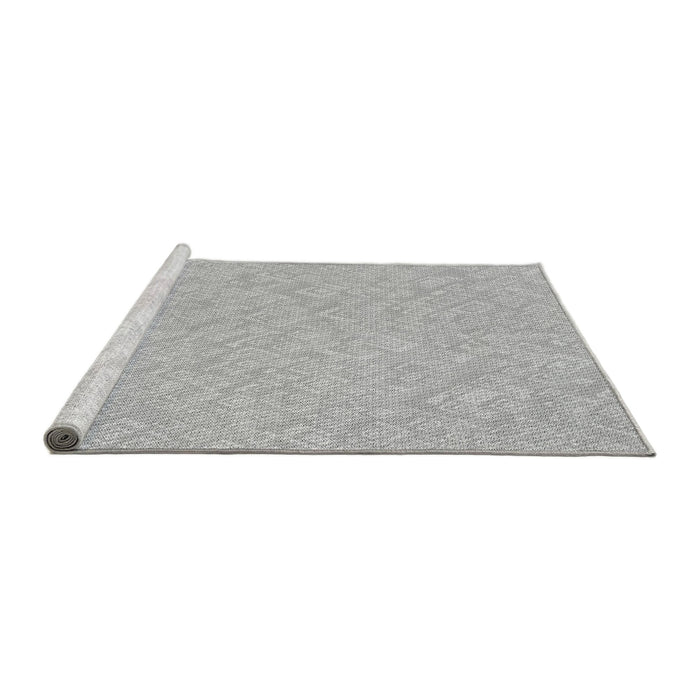 Sideview of Machine Washable Transitional Gray Rug, wshpat526gry