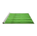 Sideview of Machine Washable Transitional Emerald Green Rug, wshpat527grn