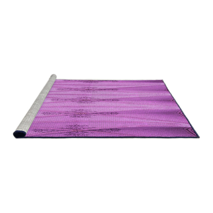 Sideview of Machine Washable Transitional Violet Purple Rug, wshpat527pur