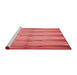 Sideview of Machine Washable Transitional Fire Red Rug, wshpat527rd