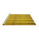 Sideview of Machine Washable Transitional Deep Yellow Rug, wshpat527yw