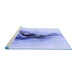 Sideview of Machine Washable Transitional Periwinkle Purple Rug, wshpat528blu