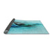 Thickness of Patterned Light Sea Green Rug, pat528lblu