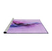 Sideview of Machine Washable Transitional Purple Rug, wshpat528pur