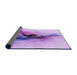 Thickness of Patterned Purple Rug, pat528pur