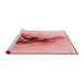 Sideview of Machine Washable Transitional Red Rug, wshpat528rd