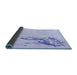 Thickness of Patterned Lavender Blue Rug, pat529blu