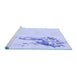 Sideview of Machine Washable Transitional Lavender Blue Rug, wshpat529blu