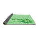 Thickness of Patterned Green Rug, pat529grn