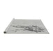 Sideview of Machine Washable Transitional Platinum Gray Rug, wshpat529gry