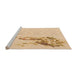 Sideview of Machine Washable Transitional Golden Blonde Gold Rug, wshpat529org