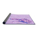 Thickness of Patterned Purple Rug, pat529pur