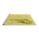 Sideview of Machine Washable Transitional Yellow Rug, wshpat529yw