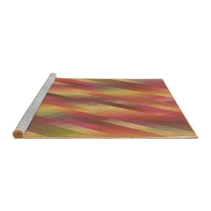 Machine Washable Transitional Red Rug in a Bedroom, wshpat53brn