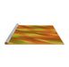 Sideview of Machine Washable Transitional Orange Red Orange Rug, wshpat53yw