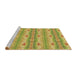 Sideview of Machine Washable Transitional Golden Brown Yellow Rug, wshpat530brn