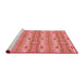 Sideview of Machine Washable Transitional Fire Red Rug, wshpat530rd