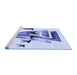 Sideview of Machine Washable Transitional Lavender Blue Rug, wshpat531blu